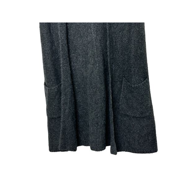 Tahari Charcoal Gray Longline Hooded Cardigan Sweater Women's Small - Picture 2 of 5